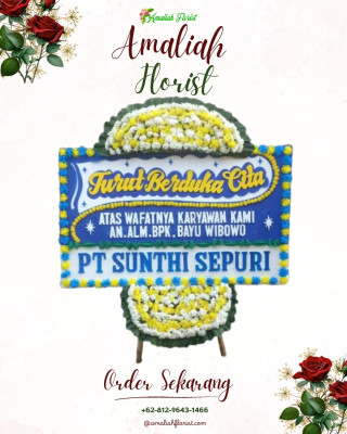 Papan Bunga Duka di Garongan